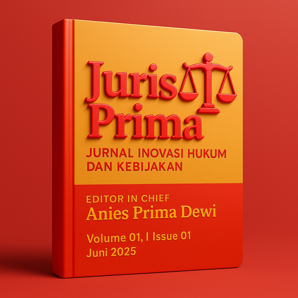 					View Vol. 1 No. 01 (2025): Juris Prima: Jurnal Inovasi Hukum dan Kebijakan
				